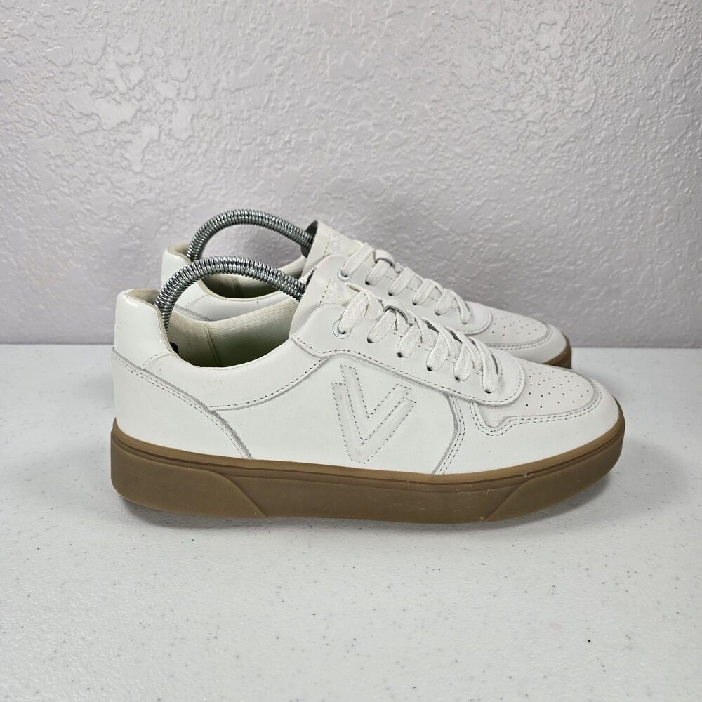 Vionic Kimmie Court Sneakers Womens 9 White Leather Gum Sole Shoes